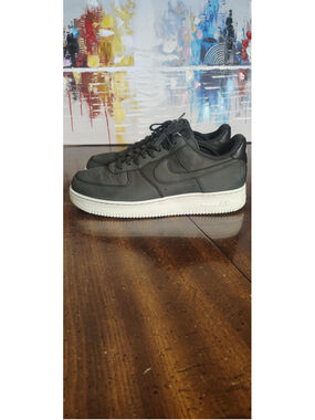 Nike Air Force 1 Low Shoes Mens Size 13 Black White Leather Sneakers DQ8571-001